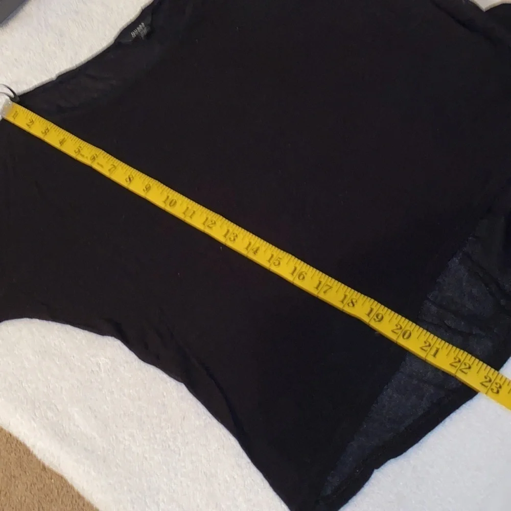 Guess sweater high/low style cropped sheer look long sleeves high/low Sz X-small